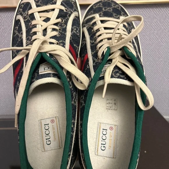 Men's Size 16 New Never Worn gucci 1977 Sneaker Navy with Gucci Details